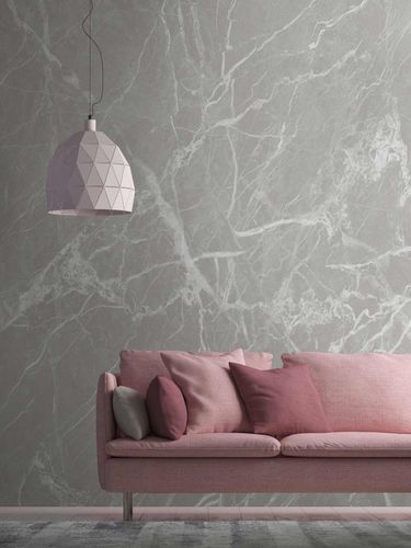 Image Photo Wallpaper Marble Design Stone grey 38227-1