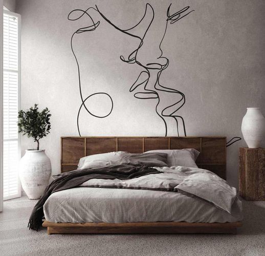 Image Photo Wallpaper Kiss Art Man Women grey 38284-1