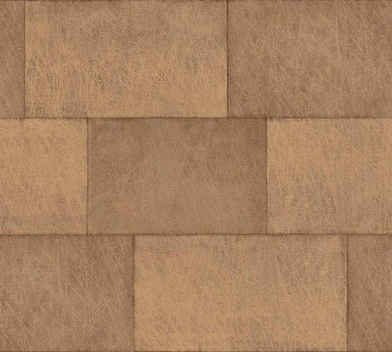 Image Non-Woven Wallpaper Stone Look copper-brown 38201-4