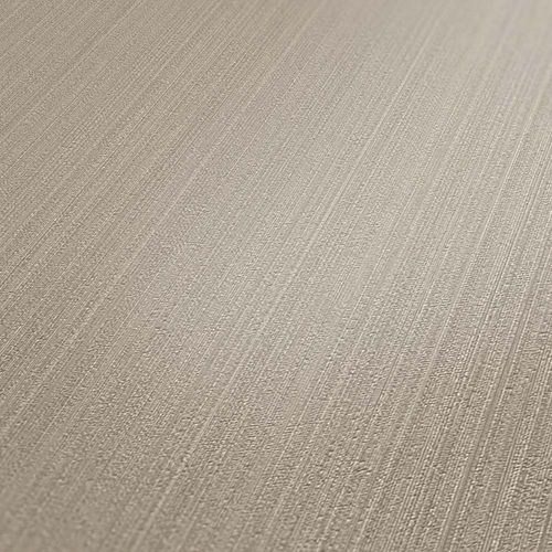 Illustration Non-Woven Wallpaper Plain Stripes beige-brown 38099-1