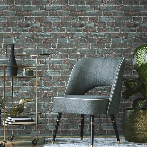 Picture Non-Woven Wallpaper Bricks Look brown Imitations 6318-18