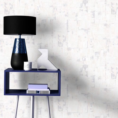 Picture Non-Woven Wallpaper Plaster Metallic light grey 10179-31