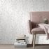 Image Non-Woven Wallpaper Floral Bushes white silver 10251-01 1
