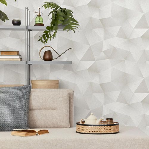 Image Wallpaper Guido Kretschmer Triangles light grey 10216-31