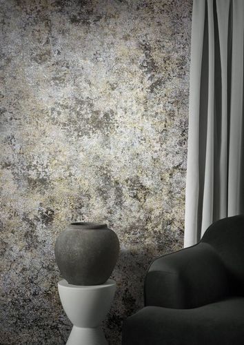 Picture Non-Woven Wallpapern Patina Stone silver grey 85724