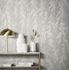 Photo Non-Woven Wallpapern Plants light-grey Metallic 85734 1