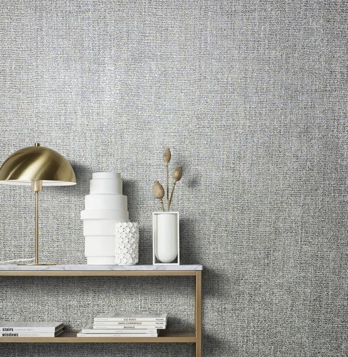 Illustration Non-Woven Wallpapern Textile silver gold Metallic 85736