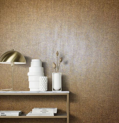 Illustration Non-Woven Wallpapern Textile copper Metallic 85737