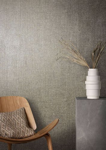 Photo Non-Woven Wallpapern Textile grey gold Metallic 85738