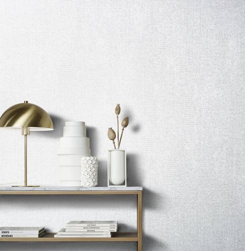 Picture Non-Woven Wallpapern Textile white-grey Metallic 85742
