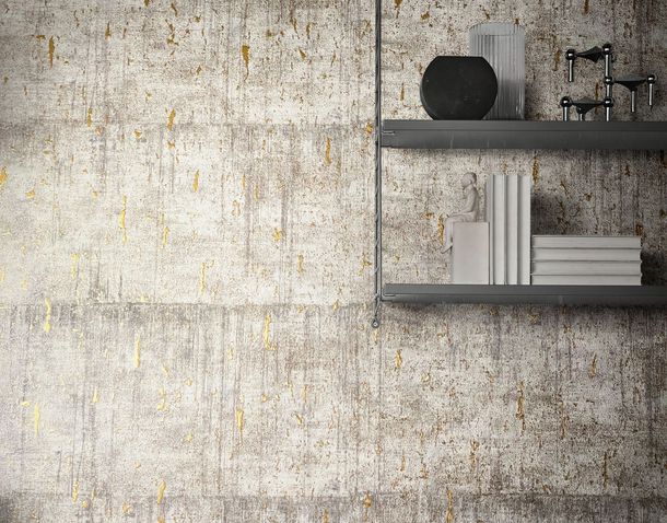 Photo Non-Woven Wallpapern Cork Patina greige bronze 85747