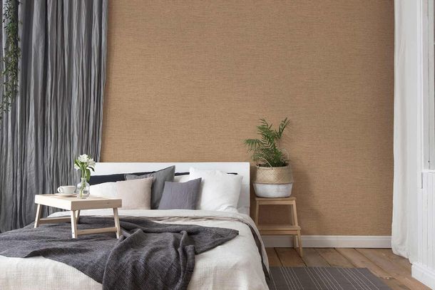 Picture Non-Woven Wallpaper Bast Structure brown beige 38527-7