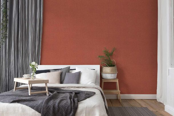 Photography Non-Woven Wallpaper Textile red black 38529-1