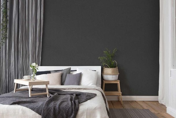 Photography Non-Woven Wallpaper Textile black 38529-3
