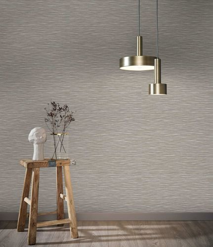 Image Non-Woven Wallpaper Strokes Nature brown white 33319