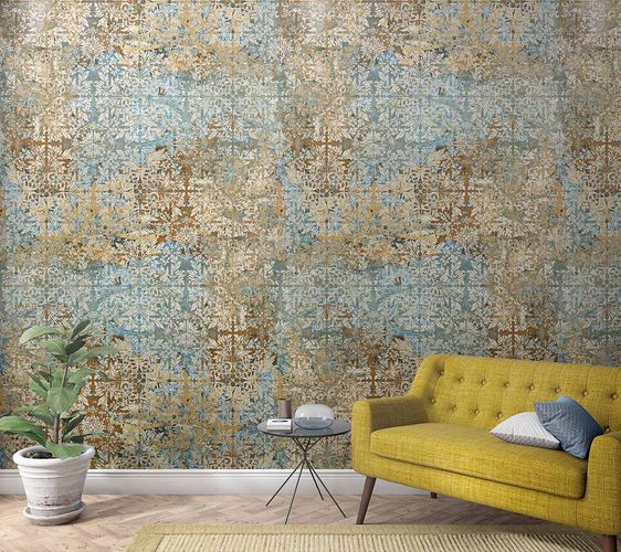 Illustration Photo Wallpaper Tiles Orient Ornaments blue 47232