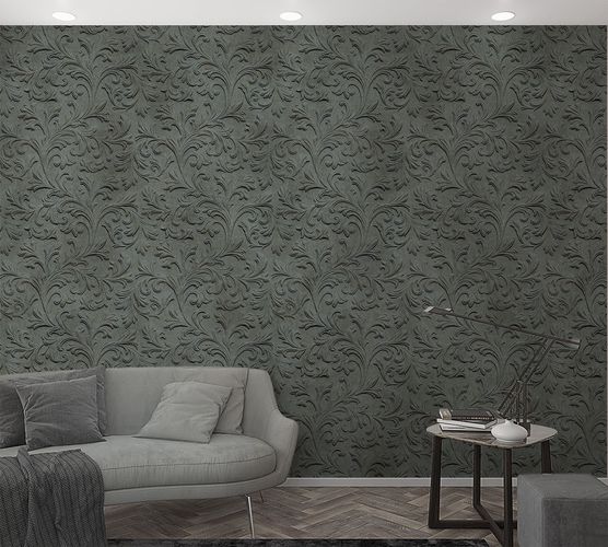 Picture Photo Wallpaper Baroque 3D Ornaments anthracite 47235