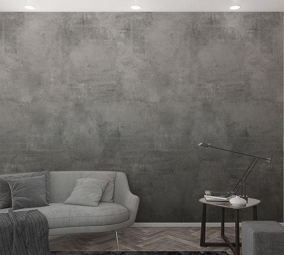 Picture Photo Wallpaper Plaster Look Industrial dark grey 47264