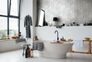 Picture Non-Woven Wallpaper Tiles white grey Marburg 45716 1