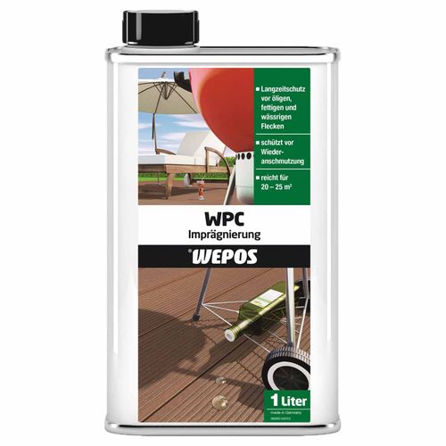 4x Wepos Impregnation WPC Protection Interior + Exterior 1L