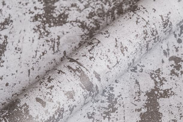 Non-woven wallpaper metallic light grey HOMEFACTO:RI