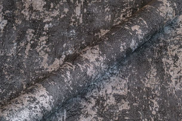 Wallpaper metallic anthracite light grey HOMEFACTO:RI