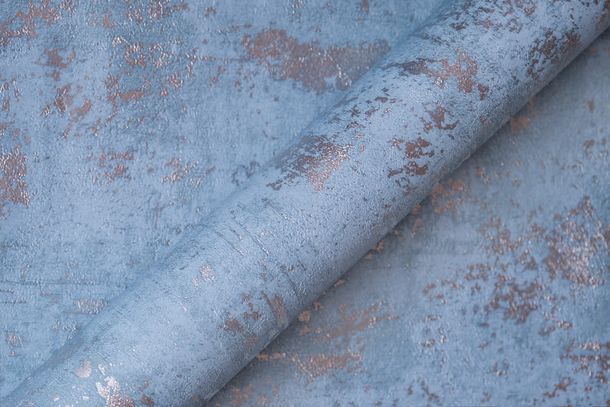 Non-woven wallpaper metallic blue silver HOMEFACTO:RI