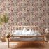 Non-Woven Wallpaper Indian orange colourful 38174-2 2