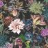 Non-Woven Wallpaper Flowers black colourful 38175-7 2