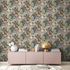 Non-Woven Wallpaper Animals Leaves grey 38176-2 1