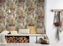 Non-Woven Wallpaper Flowers Vintage green 38177-1 1