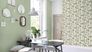 Non-Woven Wallpaper Rasch Plain Linen green 484588 2