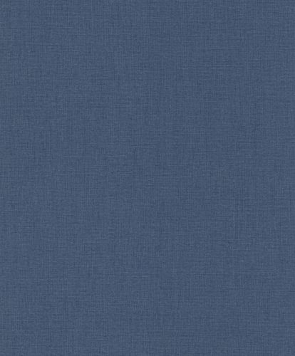 Non-Woven Wallpaper Rasch Plain Linen dark blue 484762