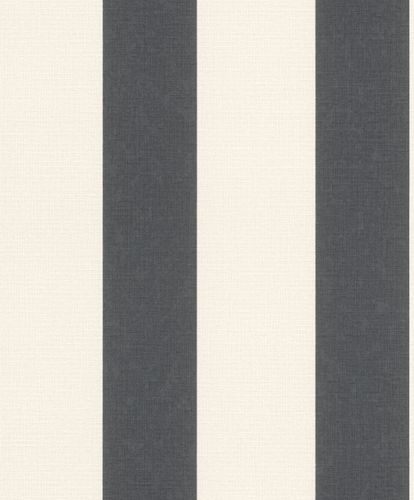 Non-Woven Wallpaper Rasch Block Stripes black 485479