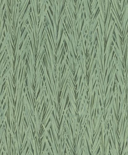 Non-Woven Wallpaper Rasch Palm green black Gloss