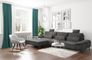 Velvet curtain Uni petrol opaque Velia 245x140 4