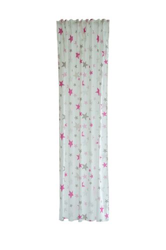 Curtain children's graphic pink semi-transparent Stars