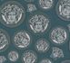 Non-woven wallpaper Versace Home Petrol Logo 38611-1 1