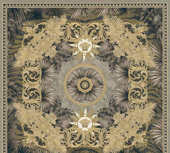 Non-woven wallpaper Versace Gold Brown Jungle 38703-5