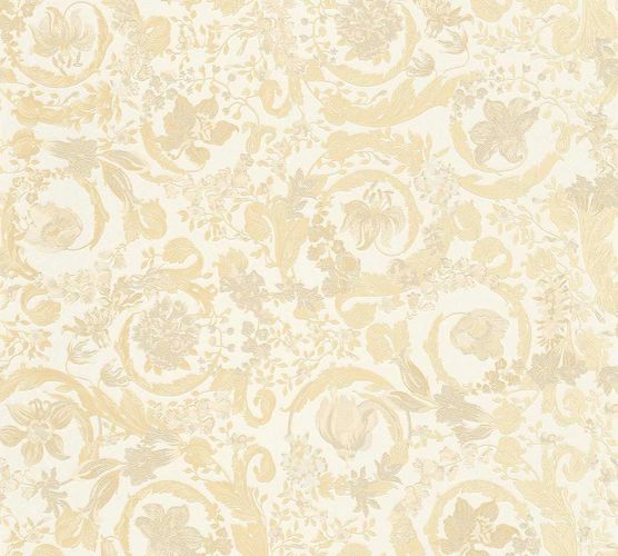 Non-woven wallpaper Versace White Pearl Floral 38706-3