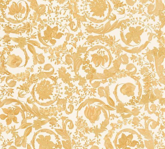 Non-woven wallpaper Versace White Gold Floral 38706-4