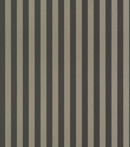 Non-Woven Wallpaper Block Stripes black Gloss 570335