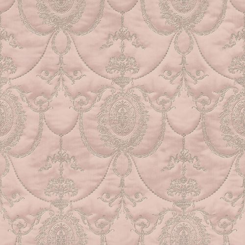 Non-Woven Wallpaper Damast Baroque pink Gloss 570823