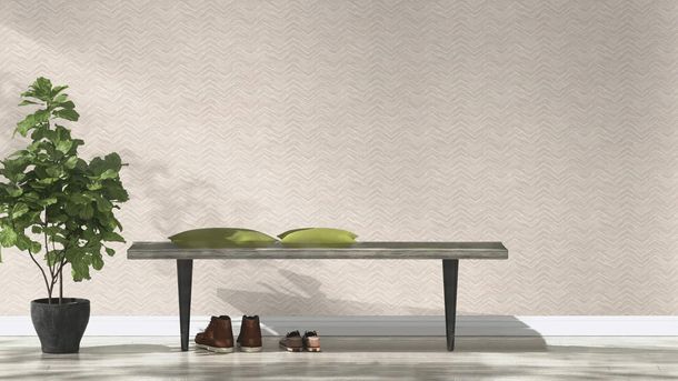 Wallpaper BARBARA HOME zigzag motif lilac gray 560961
