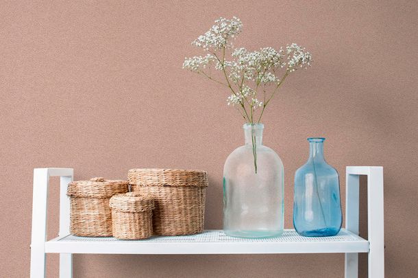 Non-Woven Wallpaper Uni Metallic Effect pink JF1213