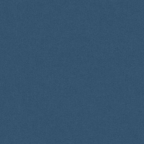 Non-woven wallpaper Grandeco plain textile look dark blue