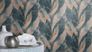 Rasch Concrete wallpaper vines blue 520064 2