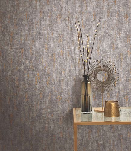 Rasch Non-Woven Wallpaper Concrete Grey Copper 506914
