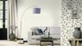Rasch Non-Woven Wallpaper Fabric Design White Silver 651102 1