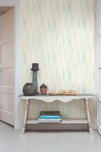 Rasch Non-Woven Wallpaper Waves Pink Blue 651522